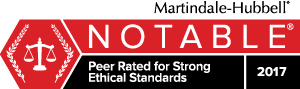 Martindale-Hubbell Notable Peer Rated for Strong Ethical Standards 2017